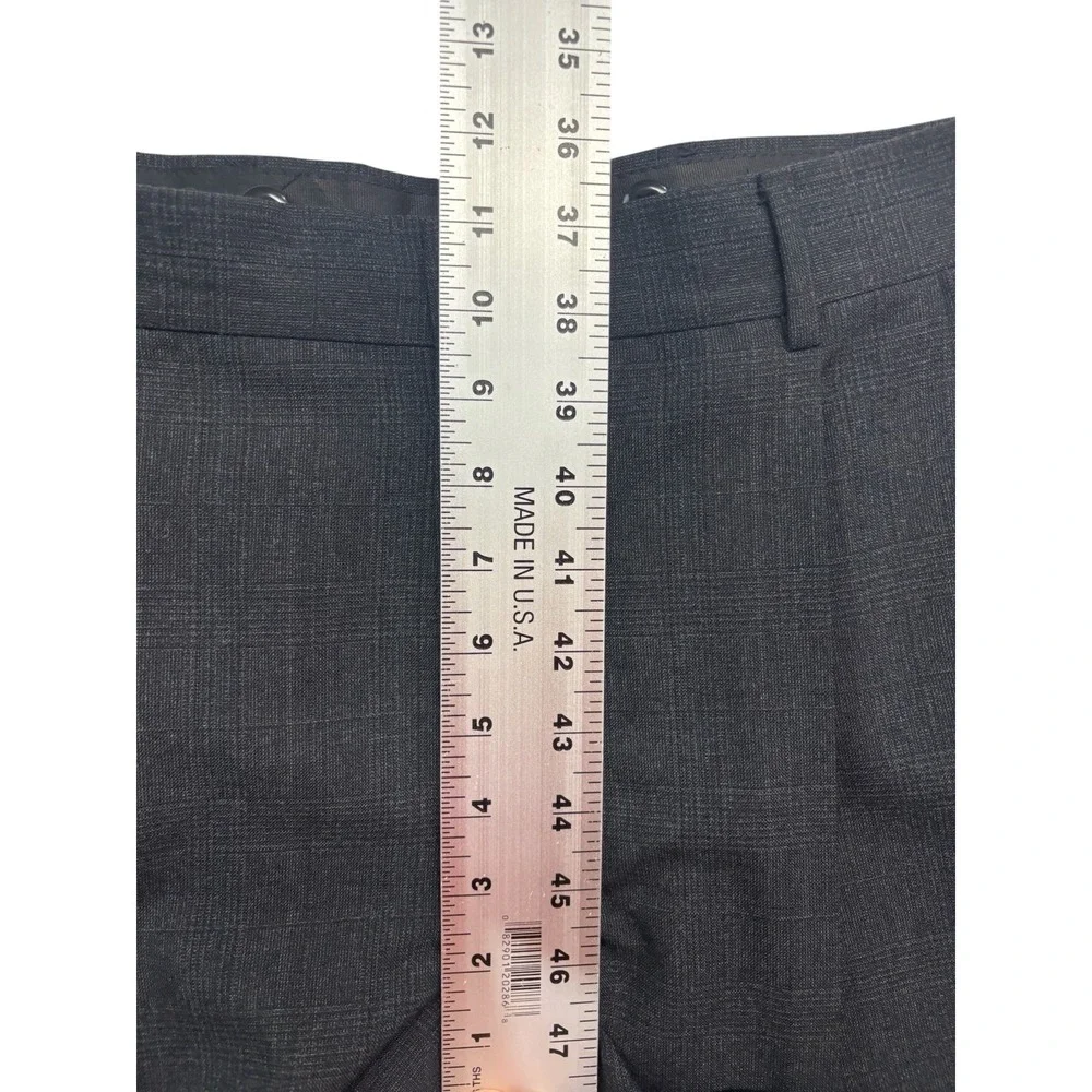 vtg 90s Polo Ralph Lauren 40R 32x30 Charcoal Plaid 2pc Pant Suit Wool USA Pleat